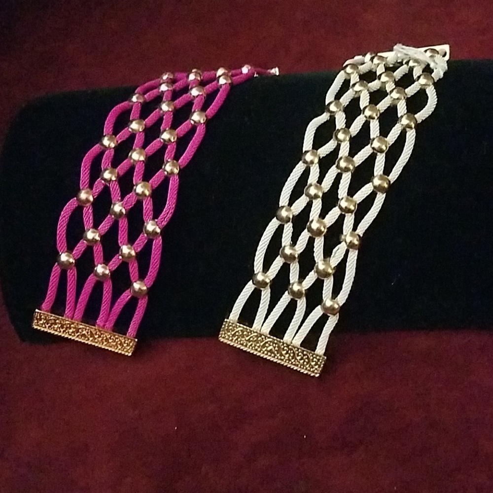 Gold plated mesh bracelets